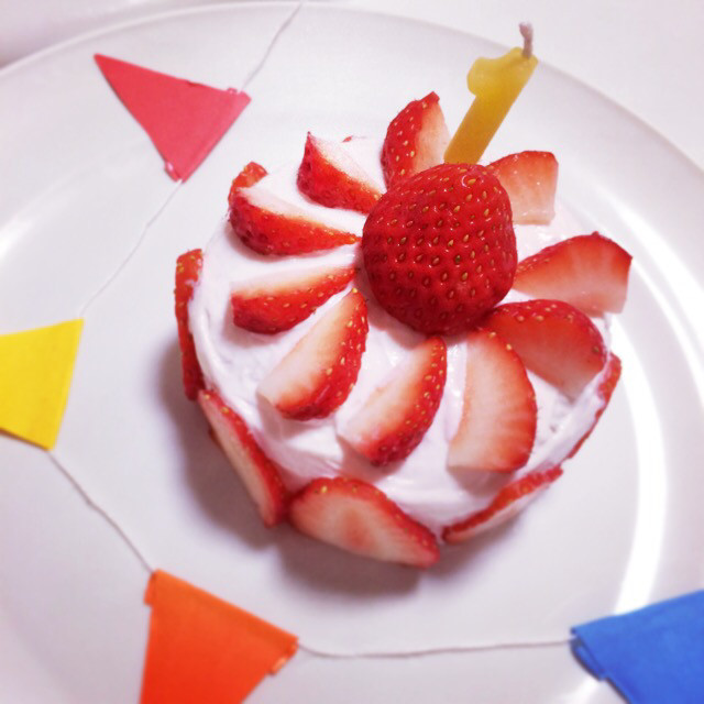 1歳バースデー☆離乳食ケーキ☆簡単の画像