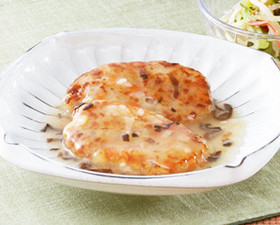 〔低たんぱく〕えびと鶏ひき肉の小判焼き
