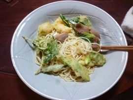 鴨南蛮風冷やしうどん
