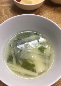 破竹とわかめの中華スープ