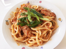 簡単☆豚キムチうどん