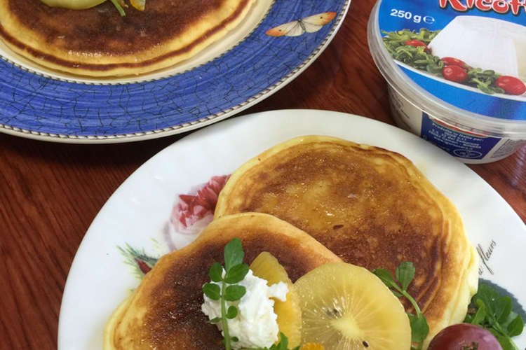 簡単一味違うリコッタチーズのパンケーキ レシピ 作り方 By Kazun クックパッド 簡単おいしいみんなのレシピが350万品