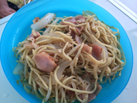 BBQの残りもの焼きそば