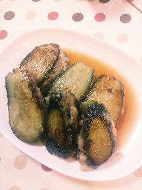 揚げない☆茄子のチーズ挽き肉挟み