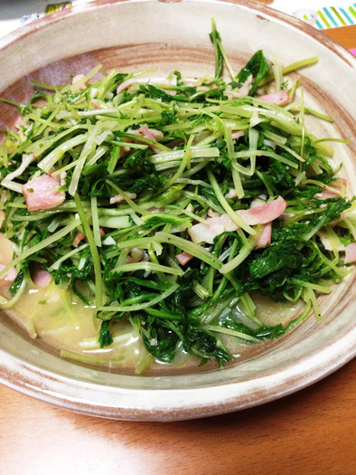水菜のペペロンチーノの写真