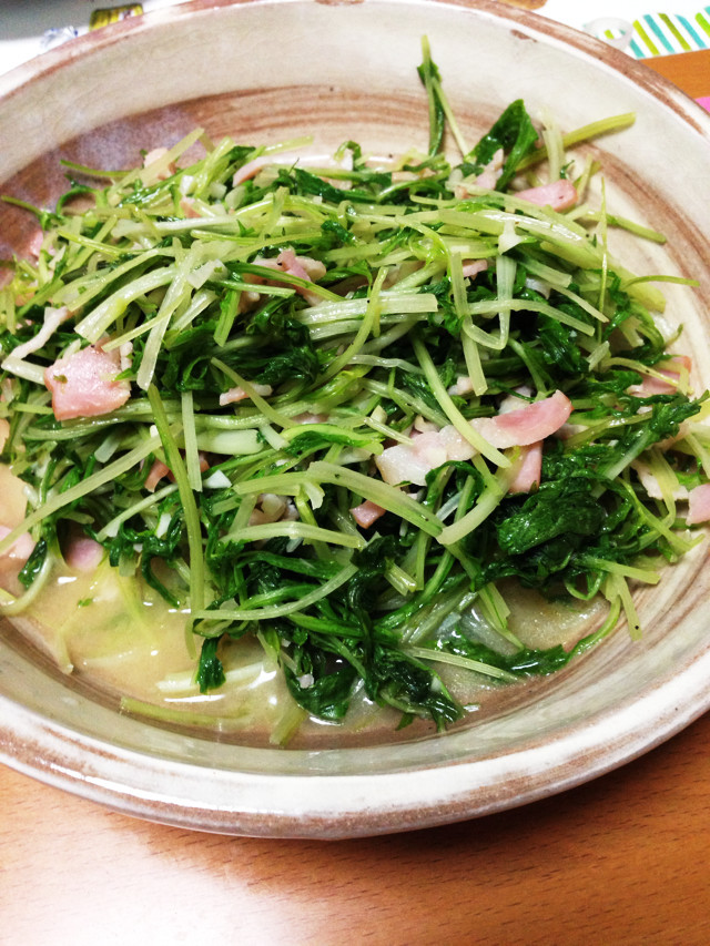水菜のペペロンチーノの画像