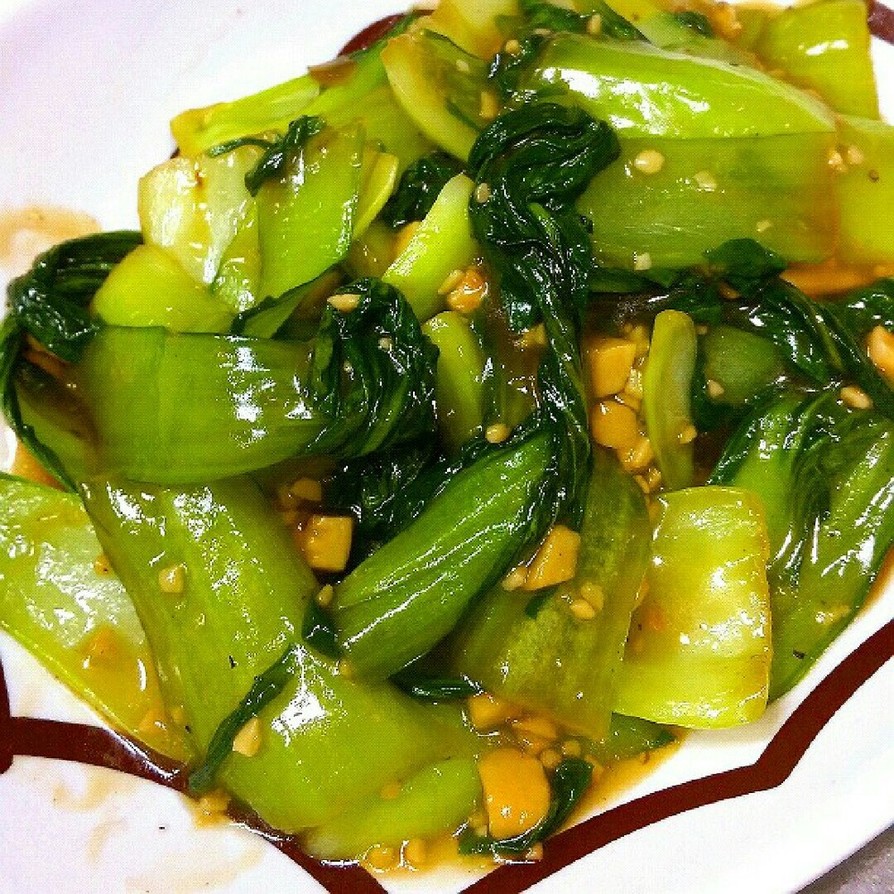 チンゲン菜とニンニクの簡単中華炒め♪の画像