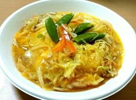 レンジで簡単❗野菜と豆腐の卵かけ甘煮