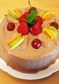 フルーツチョコレートケーキ