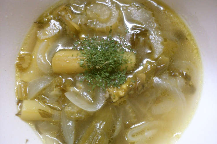 ランチにアスパラとセロリ 玉ねぎのスープ レシピ 作り方 By 331ミミイ クックパッド 簡単おいしいみんなのレシピが349万品