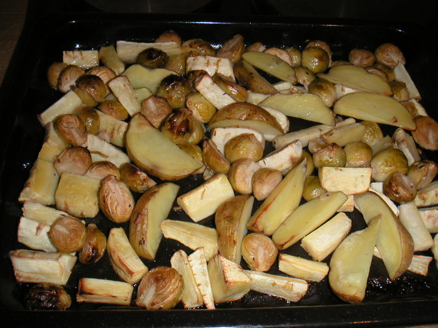 芽キャベツのオーブン焼きの画像