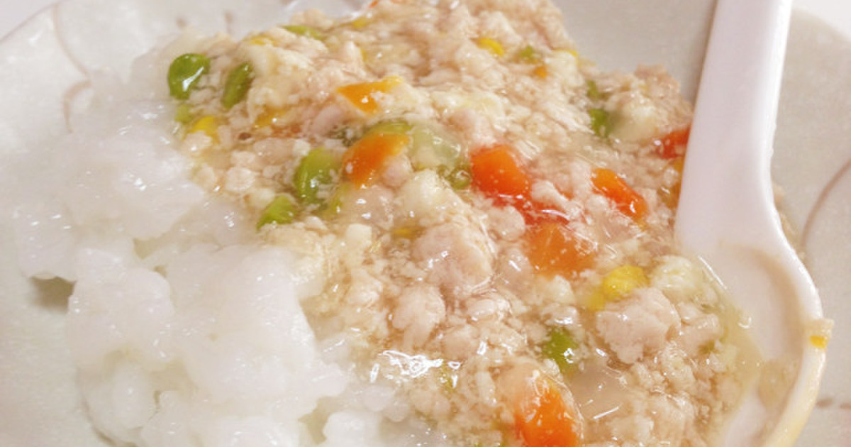離乳食中期 鶏挽肉と豆腐のそぼろあん レシピ 作り方 By 甘党まゆゆ クックパッド 簡単おいしいみんなのレシピが360万品