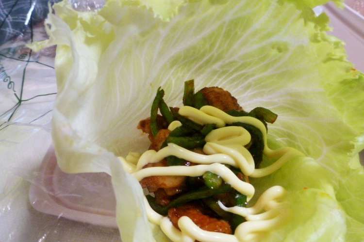 安くて美味しい鶏皮を使ってレタス巻き レシピ 作り方 By 真さん 気まま 料理 クックパッド