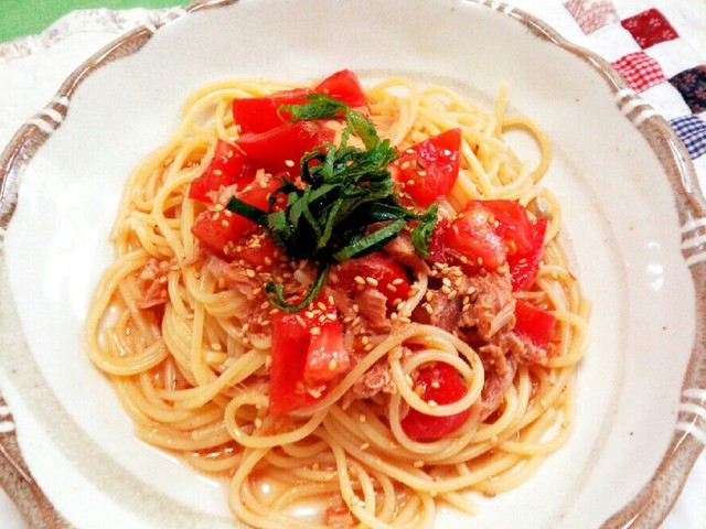 簡単 トマトとツナの和風冷製パスタ レシピ 作り方 By ｴﾉｺﾛ クックパッド 簡単おいしいみんなのレシピが375万品