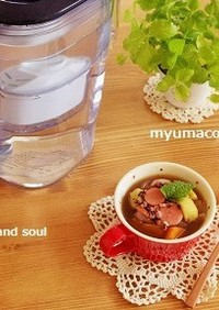 美味しいお水で雑穀スープ
