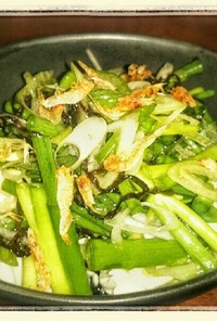 葱とサクラエビの豆腐サラダ