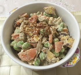育毛!枝豆と根菜のゴママヨサラダ