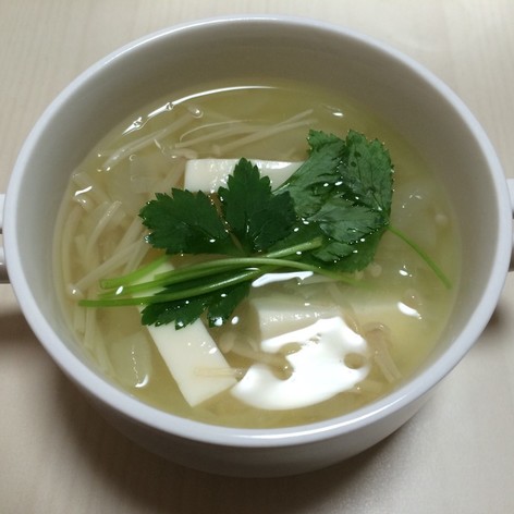 豆腐とえのきの中華風スープ＊低カロリー