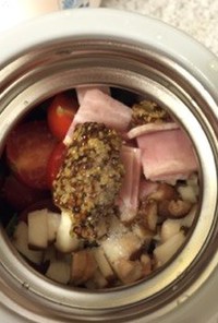 【スープジャー】小松菜トマトベーコン