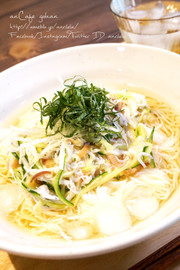 夏のランチに*薬味たっぷりしらすそうめんの写真