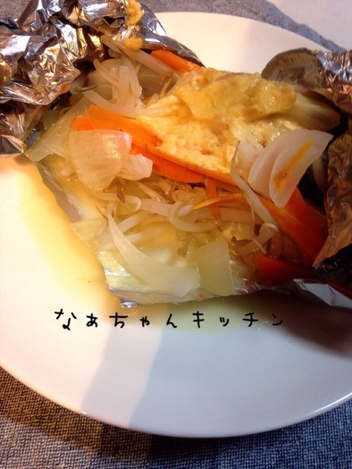 フライパンで〜タラの味噌マヨホイル焼きの写真
