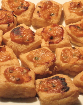 厚揚げのネギ味噌焼き 焼酎のお供に♪