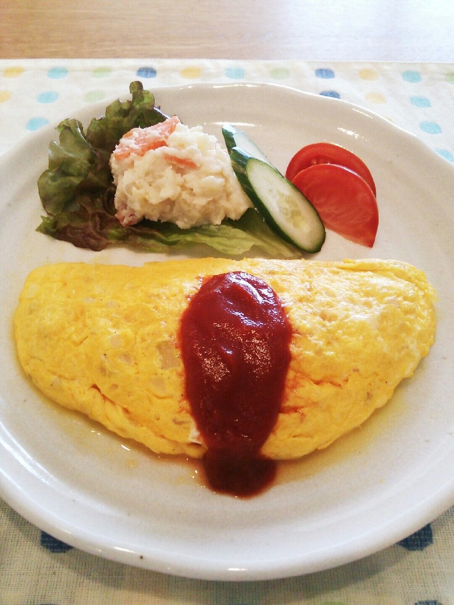 ☆鶏肉と玉ねぎのシンプルオムレツ☆の画像