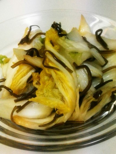 100均の塩昆布で簡単白菜の漬物の写真