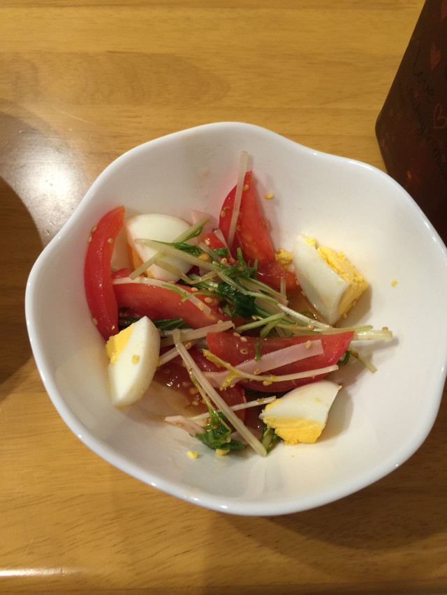 トマトと水菜の中華サラダの画像