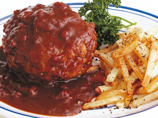 トマトデミグラスハンバーグ