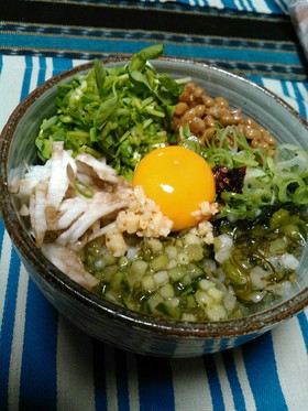 山形のだし&納豆ねばねば丼★夏バテにも◎