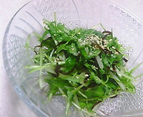 1分で簡単♬塩コンブde水菜の和え物