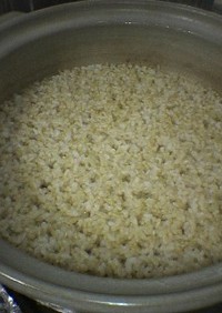 土鍋で玄米♪