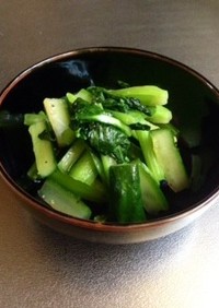 小松菜とキュウリの炒め物