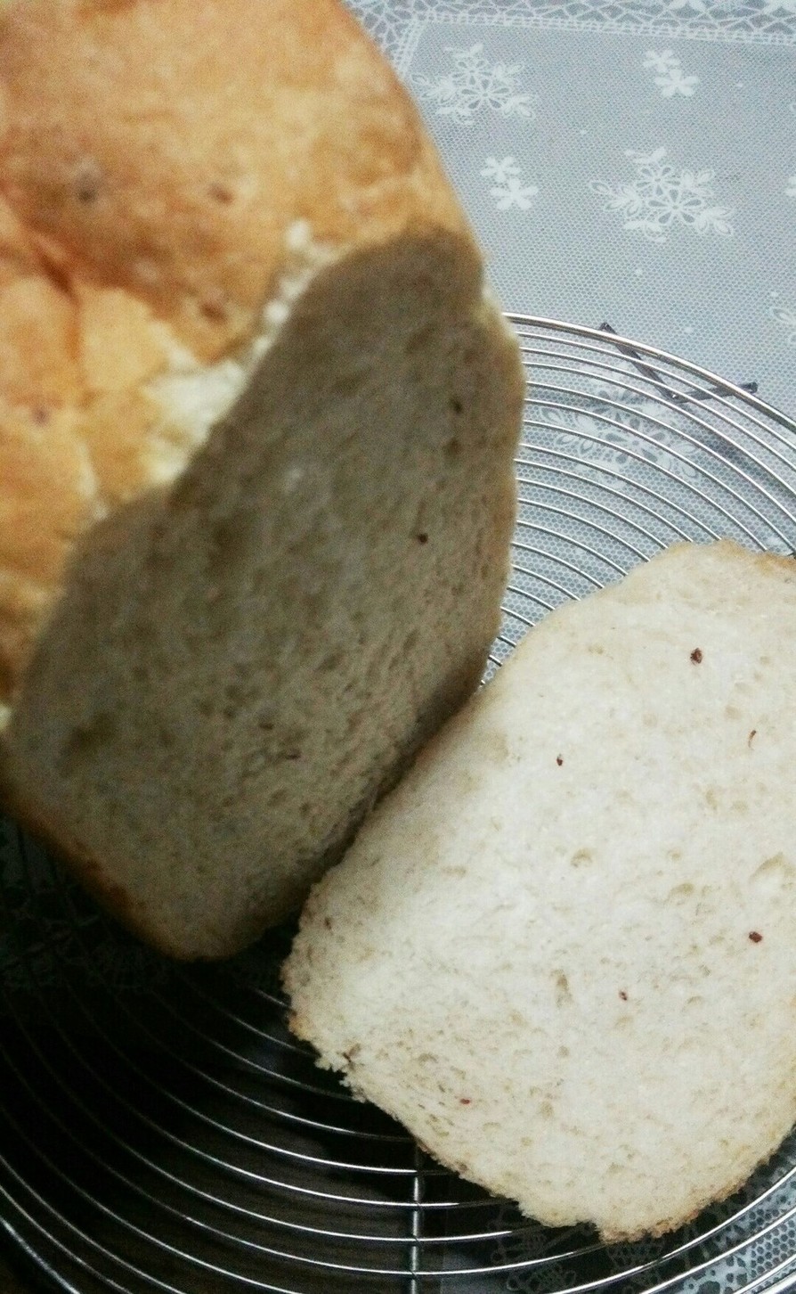 HBで！玄米ごはん食パン。油・乳不使用♪の画像