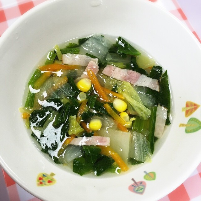 ほうれん草のスープ 給食 レシピ 作り方 By 学校法人森友学園 クックパッド 簡単おいしいみんなのレシピが377万品