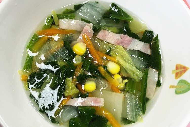 ほうれん草のスープ 給食 レシピ 作り方 By 学校法人森友学園 クックパッド 簡単おいしいみんなのレシピが366万品