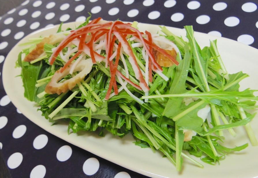 水菜のゴマドレ♡簡単サラダの画像