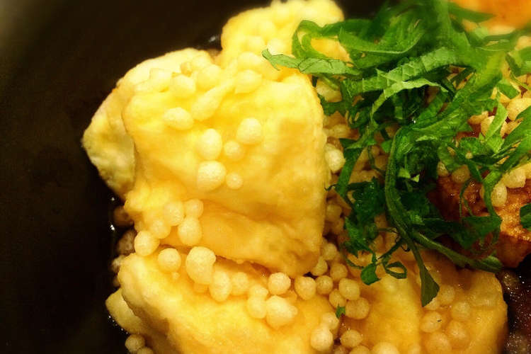 麺つゆと揚げ玉で簡単 揚げだし豆腐 レシピ 作り方 By Micurling クックパッド