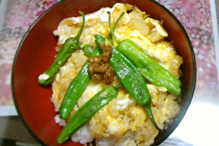 残りご飯とししとうで 激うま卵とじ丼 レシピ 作り方 By Asukalala クックパッド