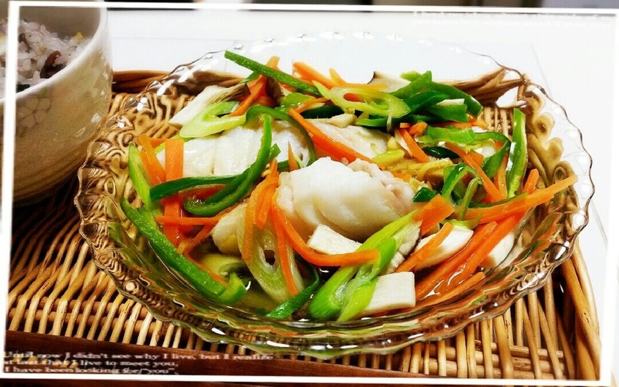 ﾚﾝｼﾞで魚料理♡鱈の彩りﾚﾝｼﾞ蒸し♪の画像