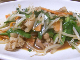 豚ばら肉の野菜炒め♪もろみにんにく☆
