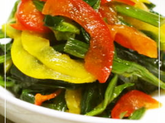 ホウレンソウとパプリカのバター麺つゆ レシピ 作り方 By チェリーまま４９ クックパッド 簡単おいしいみんなのレシピが360万品