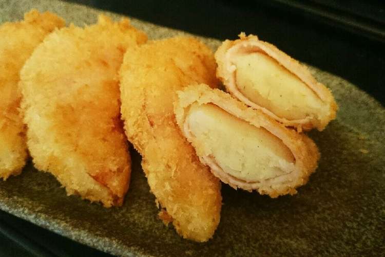 簡単 揚げないハム巻ポテトサラダコロッケ レシピ 作り方 By Miimama クックパッド 簡単おいしいみんなのレシピが357万品