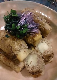 鉄板レシピ☆高野豆腐の肉巻き♪