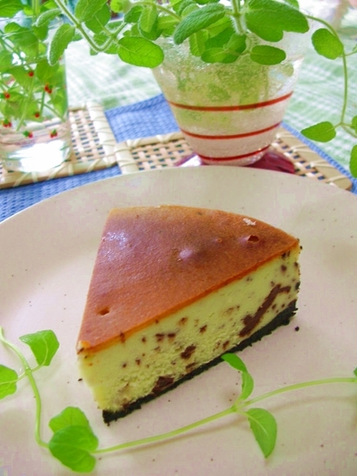 チョコミント☆チーズケーキの写真