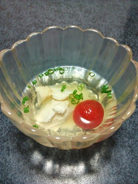 冷やし汁:雑煮(餅入り)