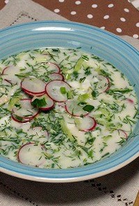 簡単冷製スープ♪　ロシア料理オクローシカ