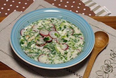 簡単冷製スープ♪　ロシア料理オクローシカの画像
