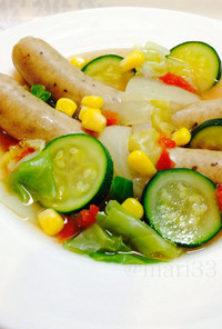 ソーセージの野菜スープ 簡単ダイエット